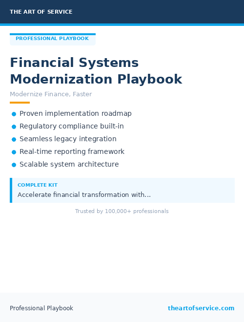 Financial Systems Modernization Playbook