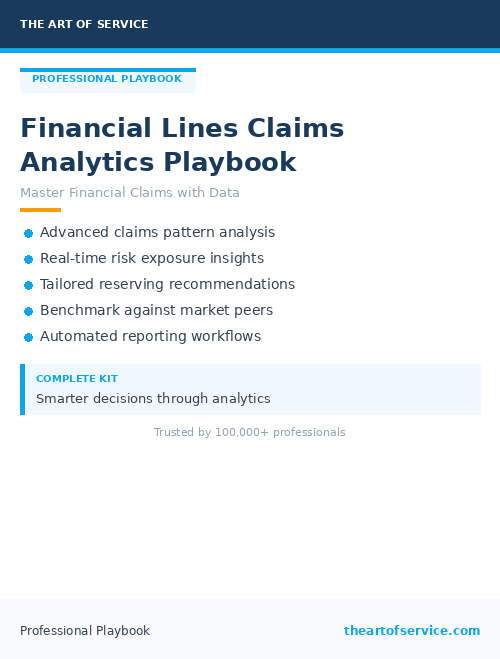 Financial Lines Claims Analytics Playbook