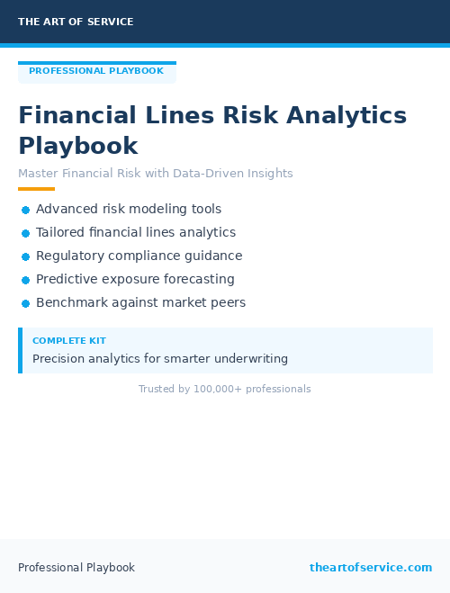 Financial Lines Risk Analytics Playbook