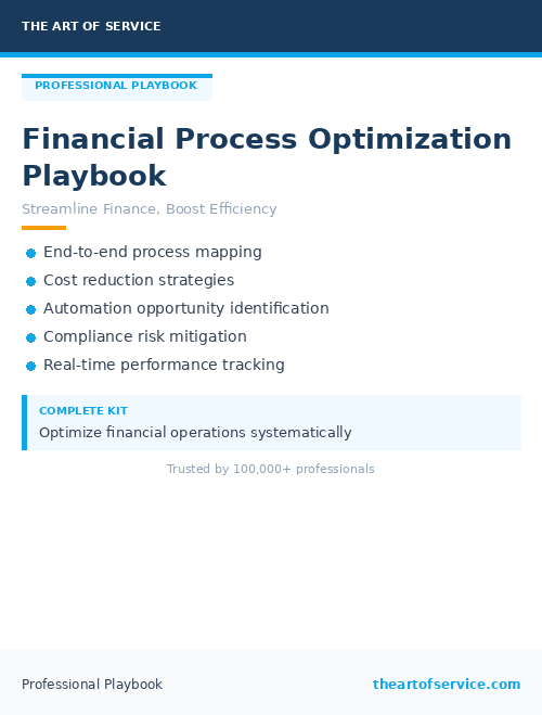 Financial Process Optimization Playbook