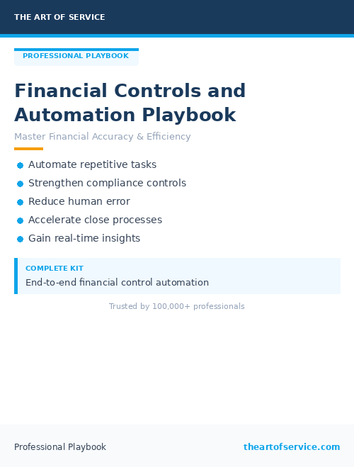 Financial Controls and Automation Playbook