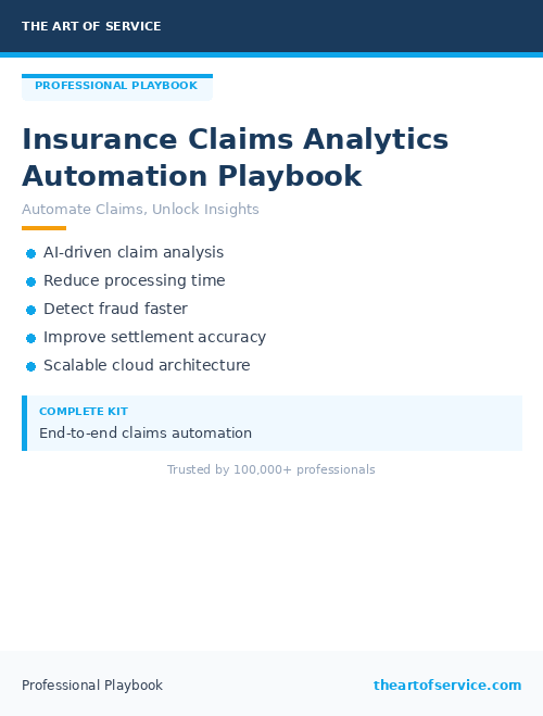 Insurance Claims Analytics Automation Playbook