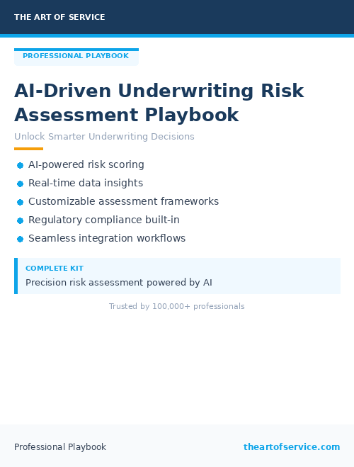 AI-Driven Underwriting Risk Assessment Playbook