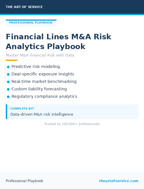 Financial Lines M&A Risk Analytics Playbook