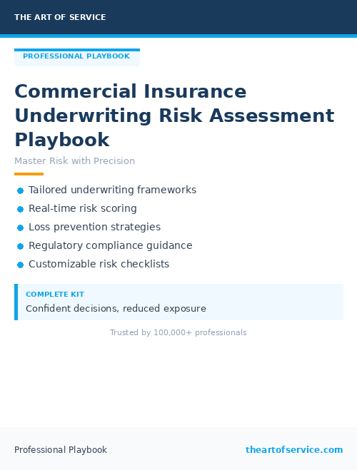 Commercial Insurance Underwriting Risk Assessment Playbook