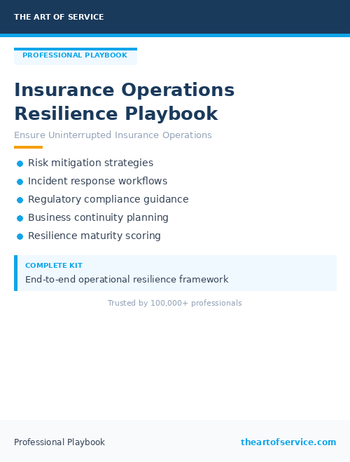 Insurance Operations Resilience Playbook