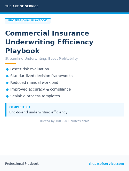 Commercial Insurance Underwriting Efficiency Playbook