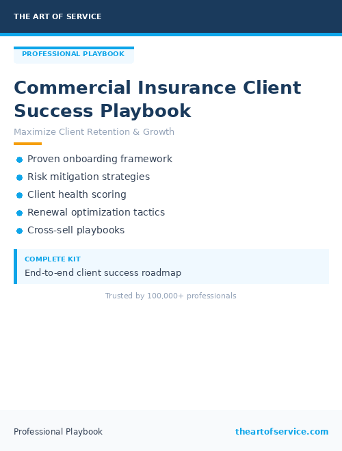 Commercial Insurance Client Success Playbook