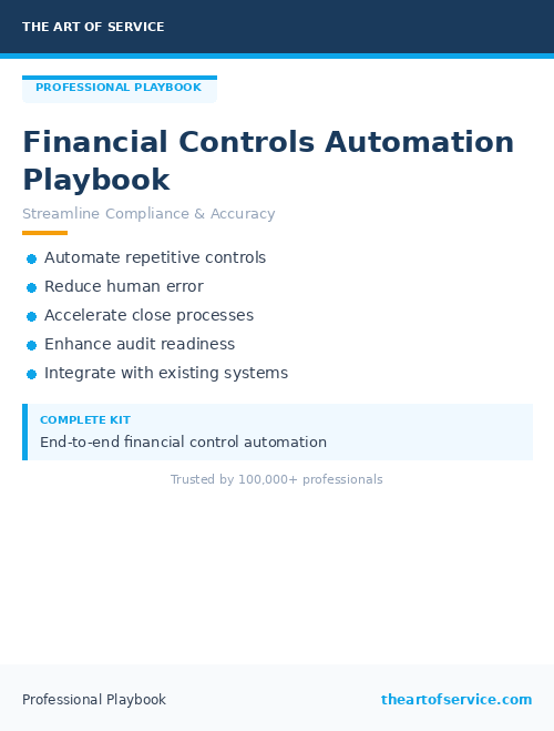 Financial Controls Automation Playbook
