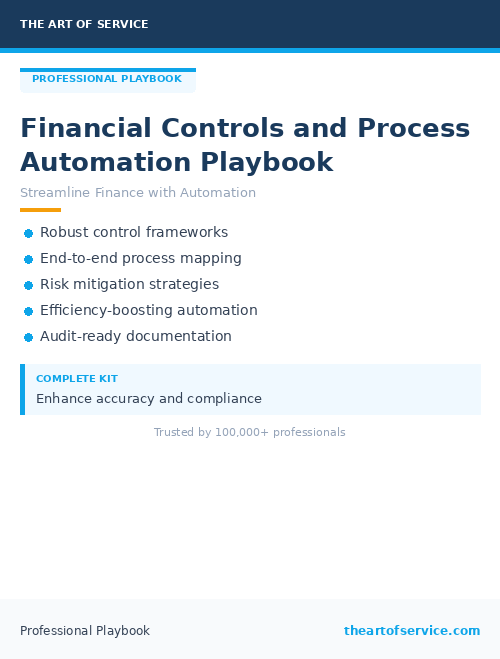Financial Controls and Process Automation Playbook