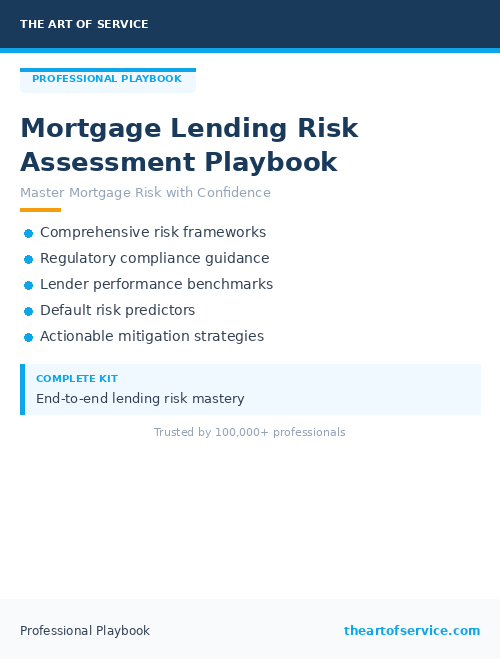 Mortgage Lending Risk Assessment Playbook