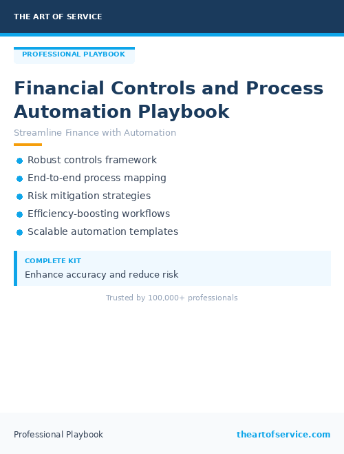 Financial Controls and Process Automation Playbook