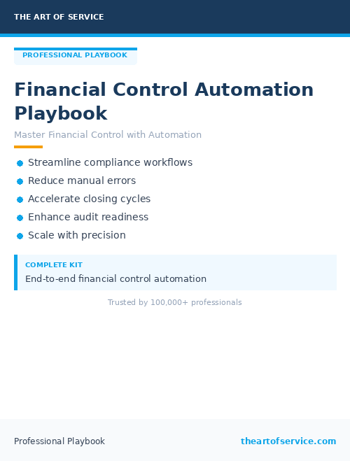 Financial Control Automation Playbook