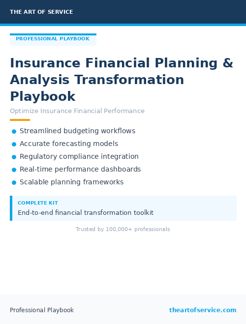 Insurance Financial Planning & Analysis Transformation Playbook
