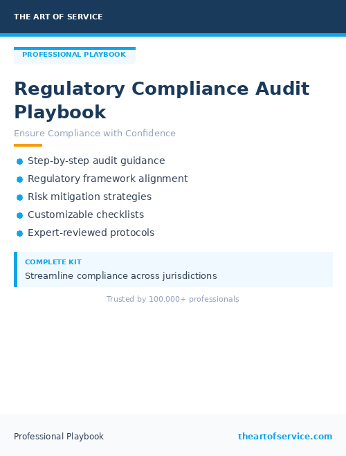 Regulatory Compliance Audit Playbook