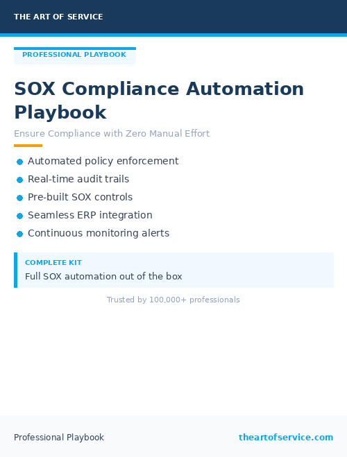SOX Compliance Automation Playbook