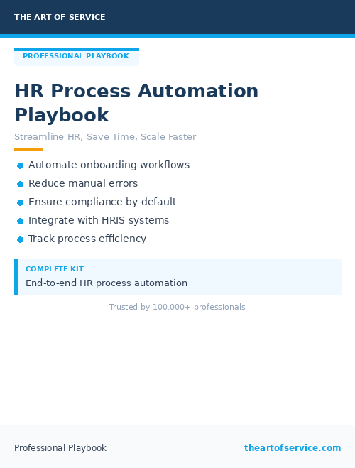 HR Process Automation Playbook