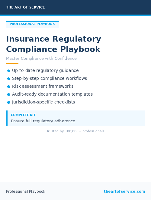 Insurance Regulatory Compliance Playbook