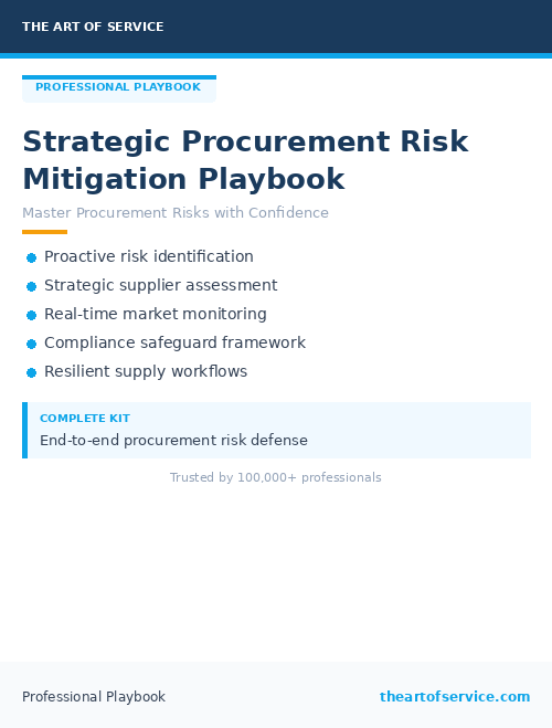 Strategic Procurement Risk Mitigation Playbook