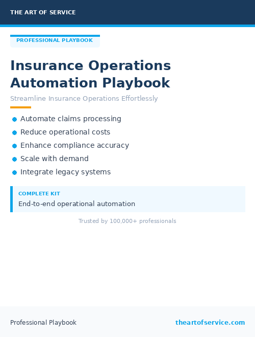 Insurance Operations Automation Playbook