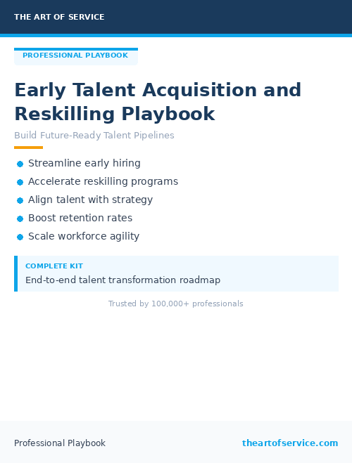 Early Talent Acquisition and Reskilling Playbook