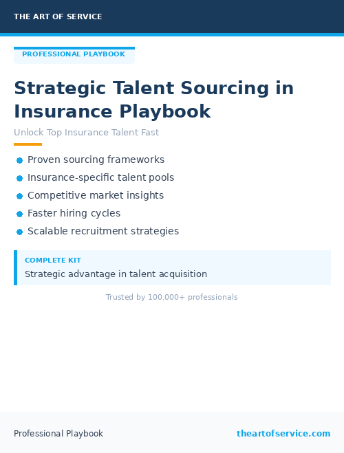 Strategic Talent Sourcing in Insurance Playbook