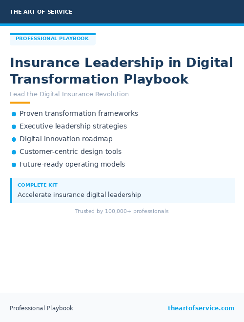 Insurance Leadership in Digital Transformation Playbook