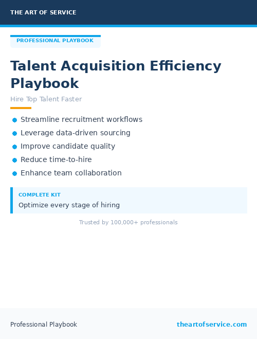 Talent Acquisition Efficiency Playbook