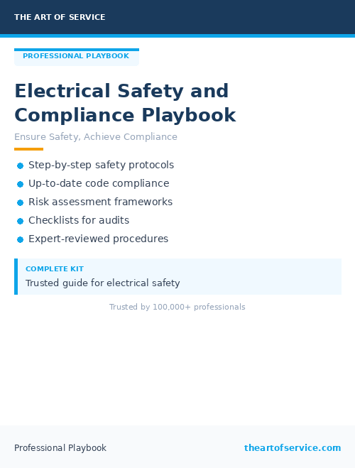 Electrical Safety and Compliance Playbook