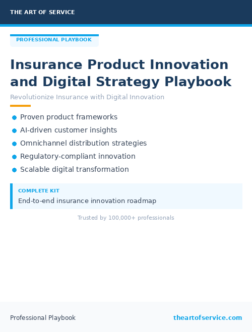 Insurance Product Innovation and Digital Strategy Playbook