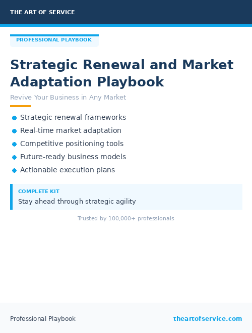 Strategic Renewal and Market Adaptation Playbook