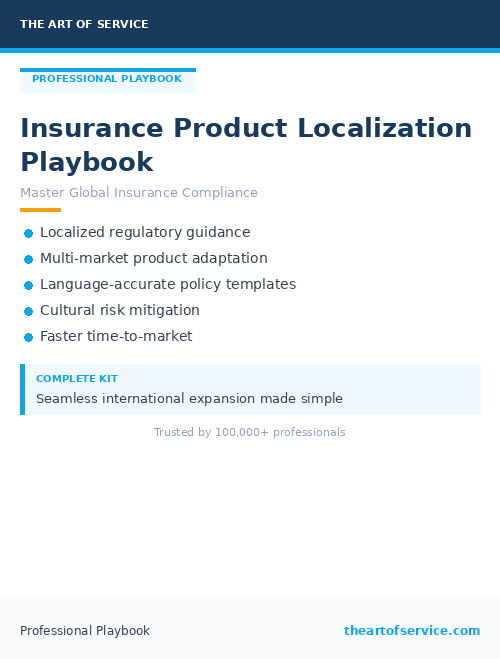 Insurance Product Localization Playbook