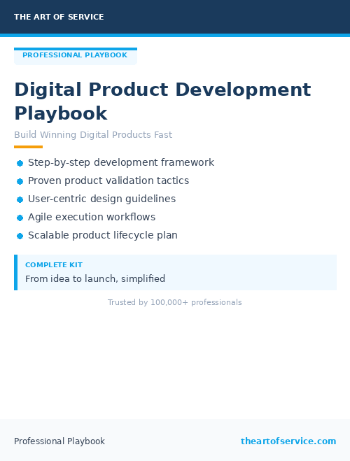 Digital Product Development Playbook