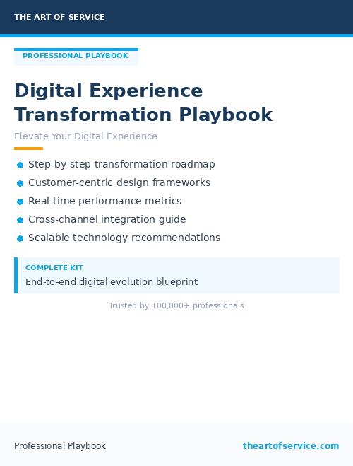 Digital Experience Transformation Playbook