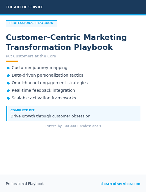 Customer-Centric Marketing Transformation Playbook