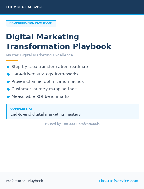 Digital Marketing Transformation Playbook