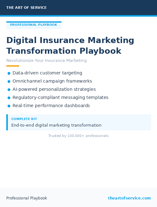 Digital Insurance Marketing Transformation Playbook