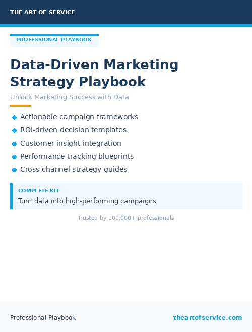 Data-Driven Marketing Strategy Playbook