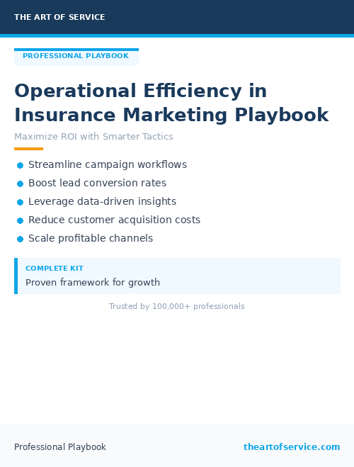 Operational Efficiency in Insurance Marketing Playbook