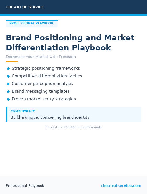 Brand Positioning and Market Differentiation Playbook