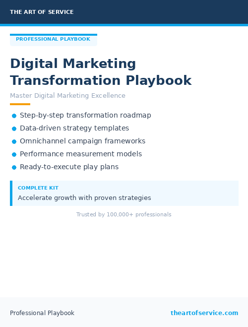 Digital Marketing Transformation Playbook