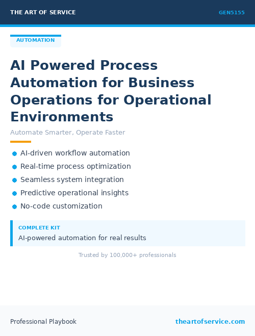 GEN5155 AI Powered Process Automation for Business Operations for Operational Environments