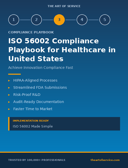 ISO 56002 Compliance Playbook for Healthcare in United States