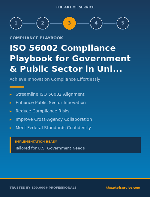 ISO 56002 Compliance Playbook for Government & Public Sector in United States