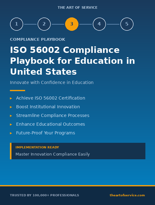 ISO 56002 Compliance Playbook for Education in United States