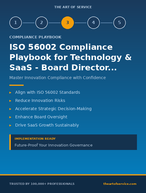 ISO 56002 Compliance Playbook for Technology & SaaS - Board Directors & Executives Edition