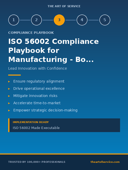 ISO 56002 Compliance Playbook for Manufacturing - Board Directors & Executives Edition