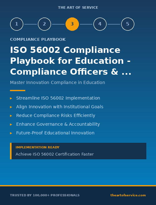 ISO 56002 Compliance Playbook for Education - Compliance Officers & GRC Managers Edition