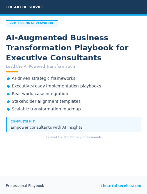 AI-Augmented Business Transformation Playbook for Executive Consultants