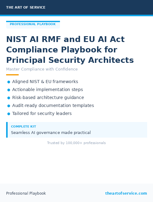 NIST AI RMF and EU AI Act Compliance Playbook for Principal Security Architects
